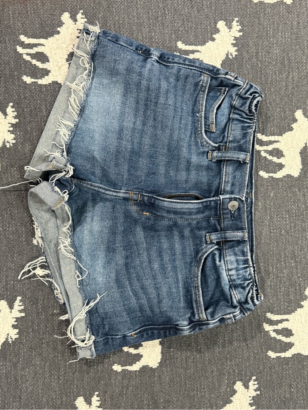 Arizona Jean Company Distressed Blue Denim Cutoff Shorts